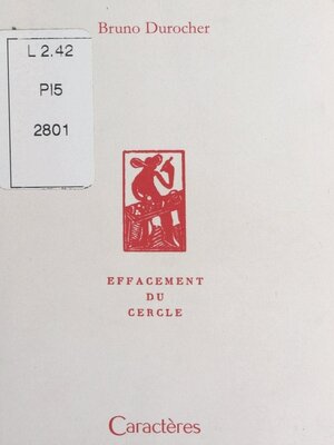 cover image of Effacement du cercle